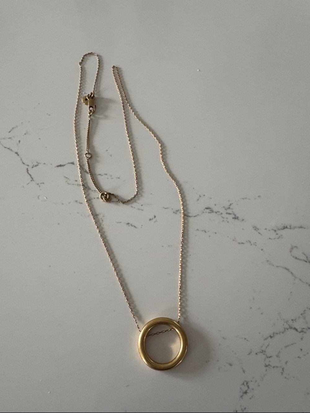 Madewell Gold Circle Pendant Necklace